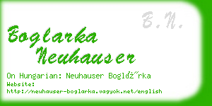 boglarka neuhauser business card